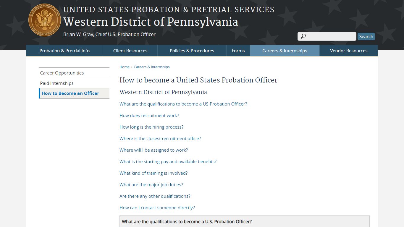 How to become a United States Probation Officer